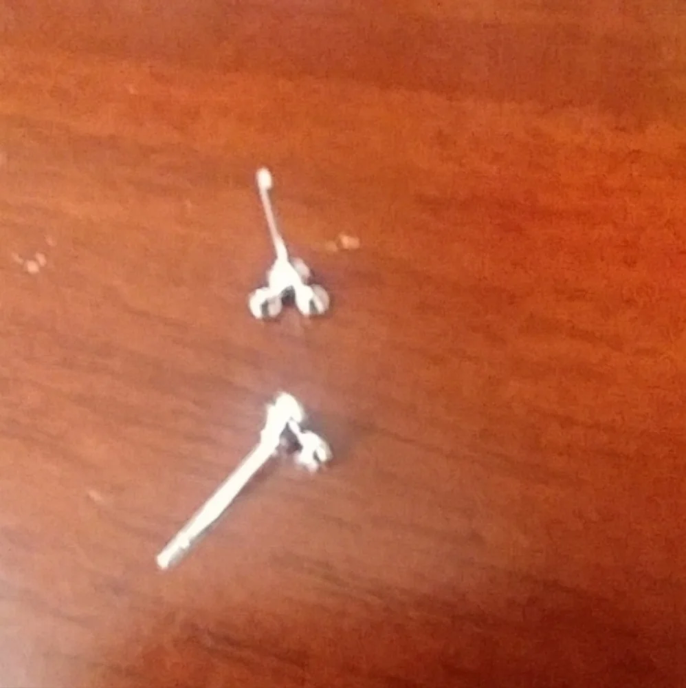 ❤️10/$13 New Silvertone Mickey Mouse Stud Earrings